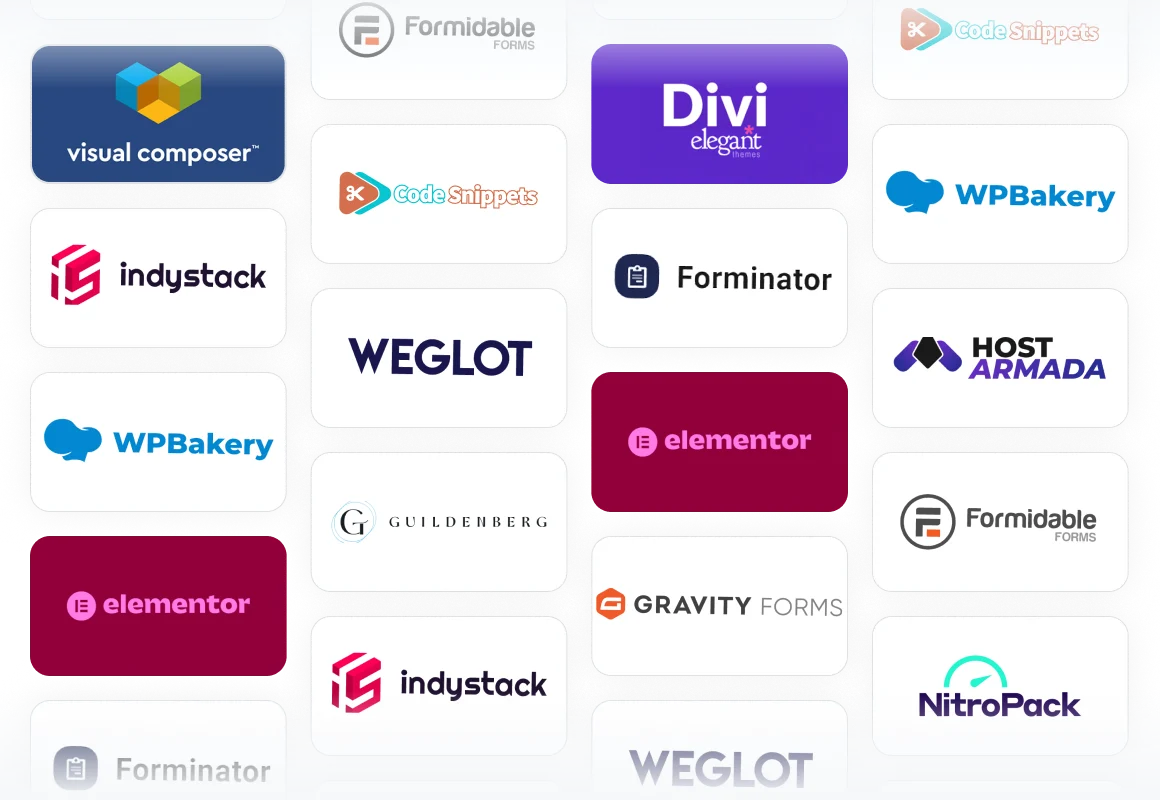 The logos of wpDataTables’s partners